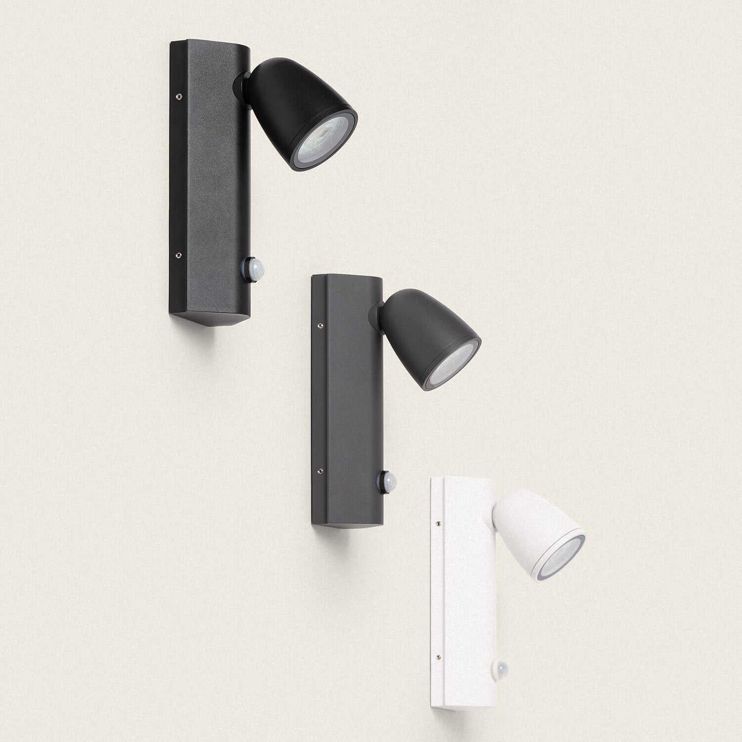Aplique de Pared Exterior Aluminio con Detector de Movimiento Abel