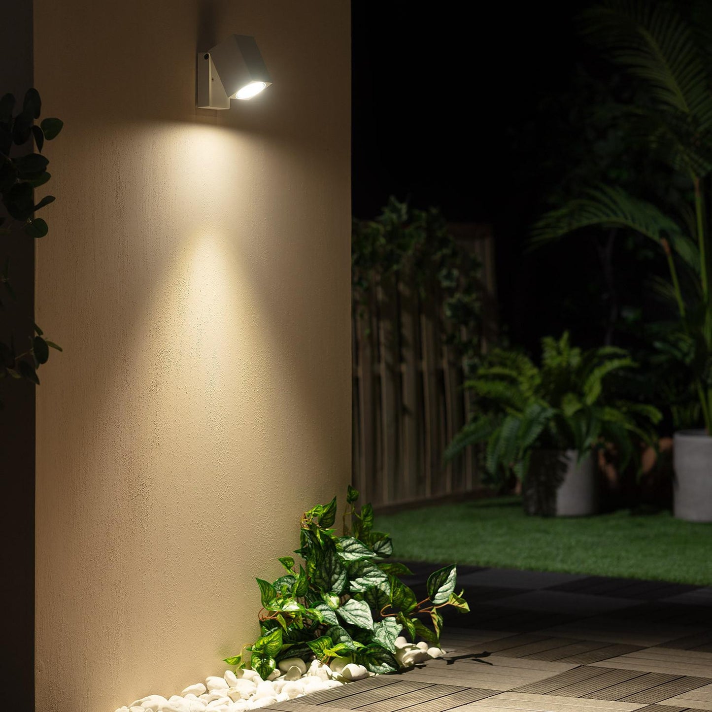 Aplique de Pared Exterior Aluminio Cuadrado Onuba