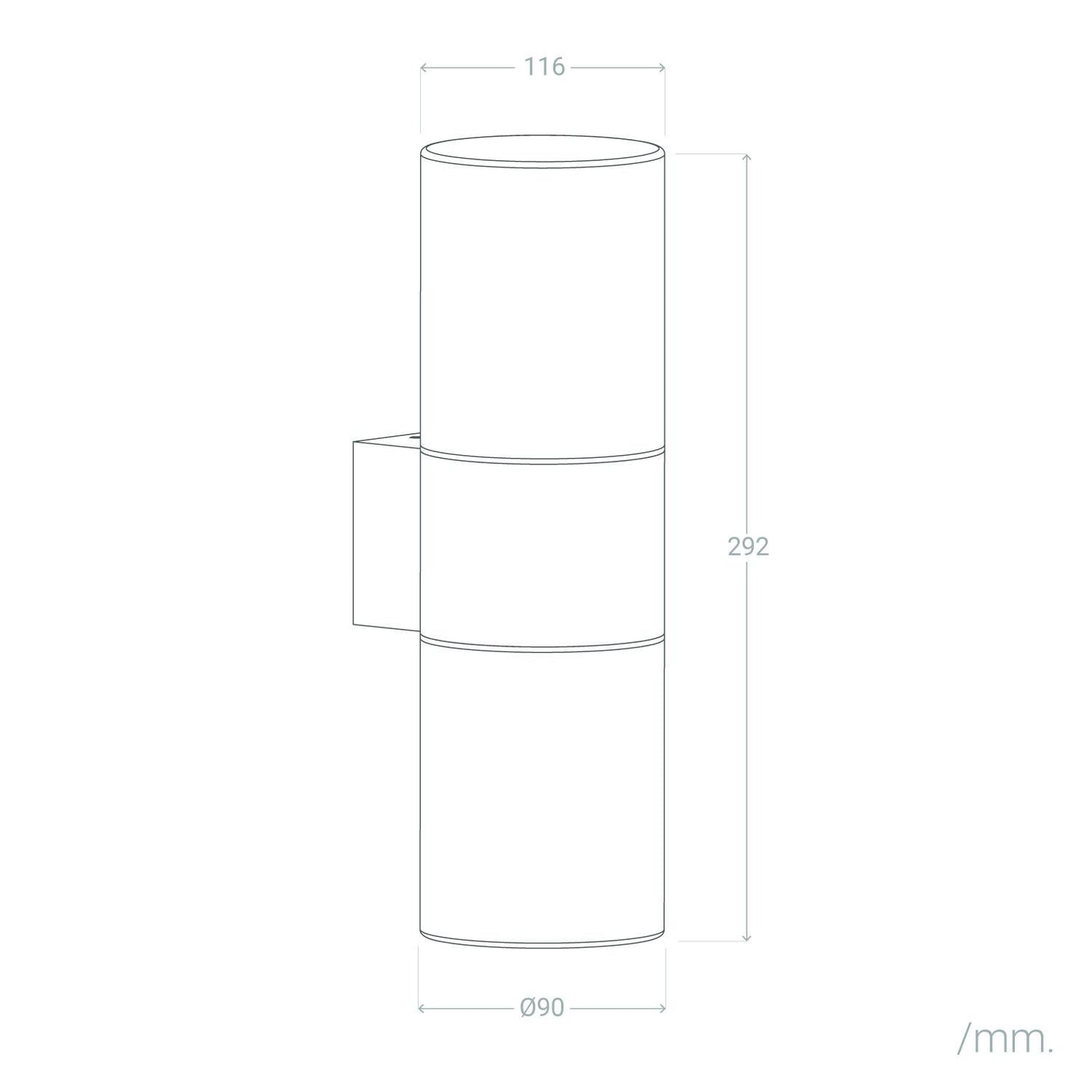 Aplique de Pared Exterior Aluminio Dos Focos Solok