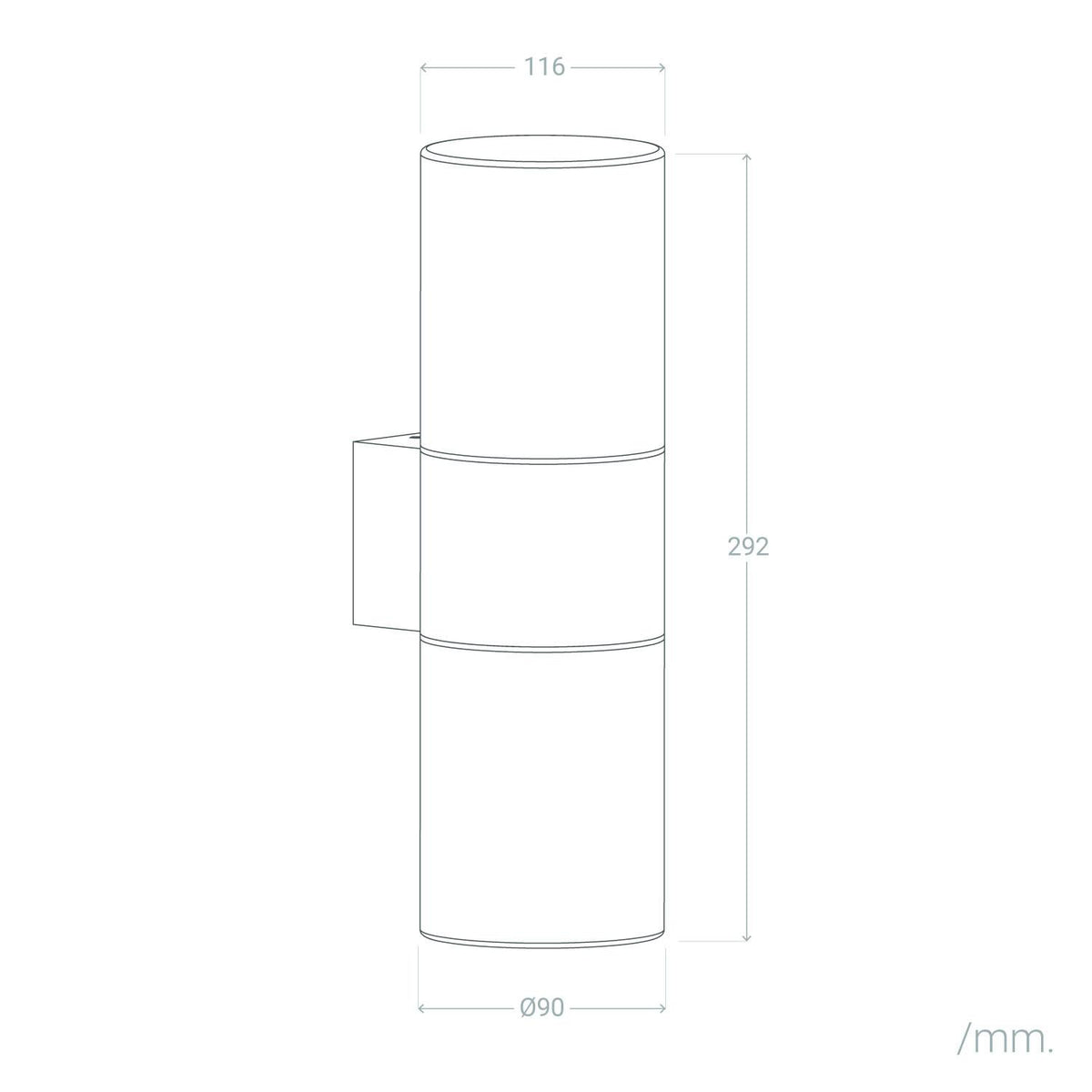 Aplique de Pared Exterior Aluminio Dos Focos Solok