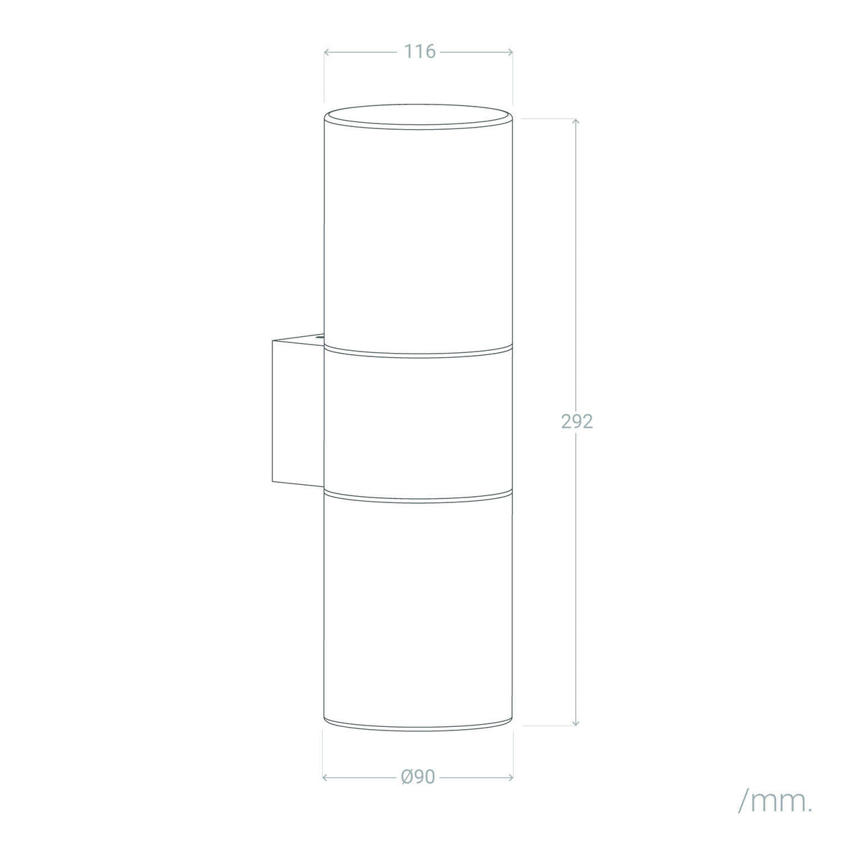 Aplique de Pared Exterior Aluminio Dos Focos Solok