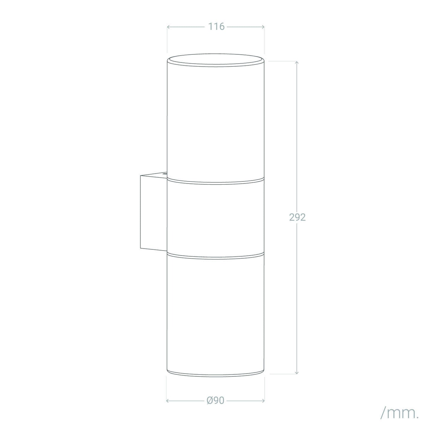 Aplique de Pared Exterior Aluminio Dos Focos Solok