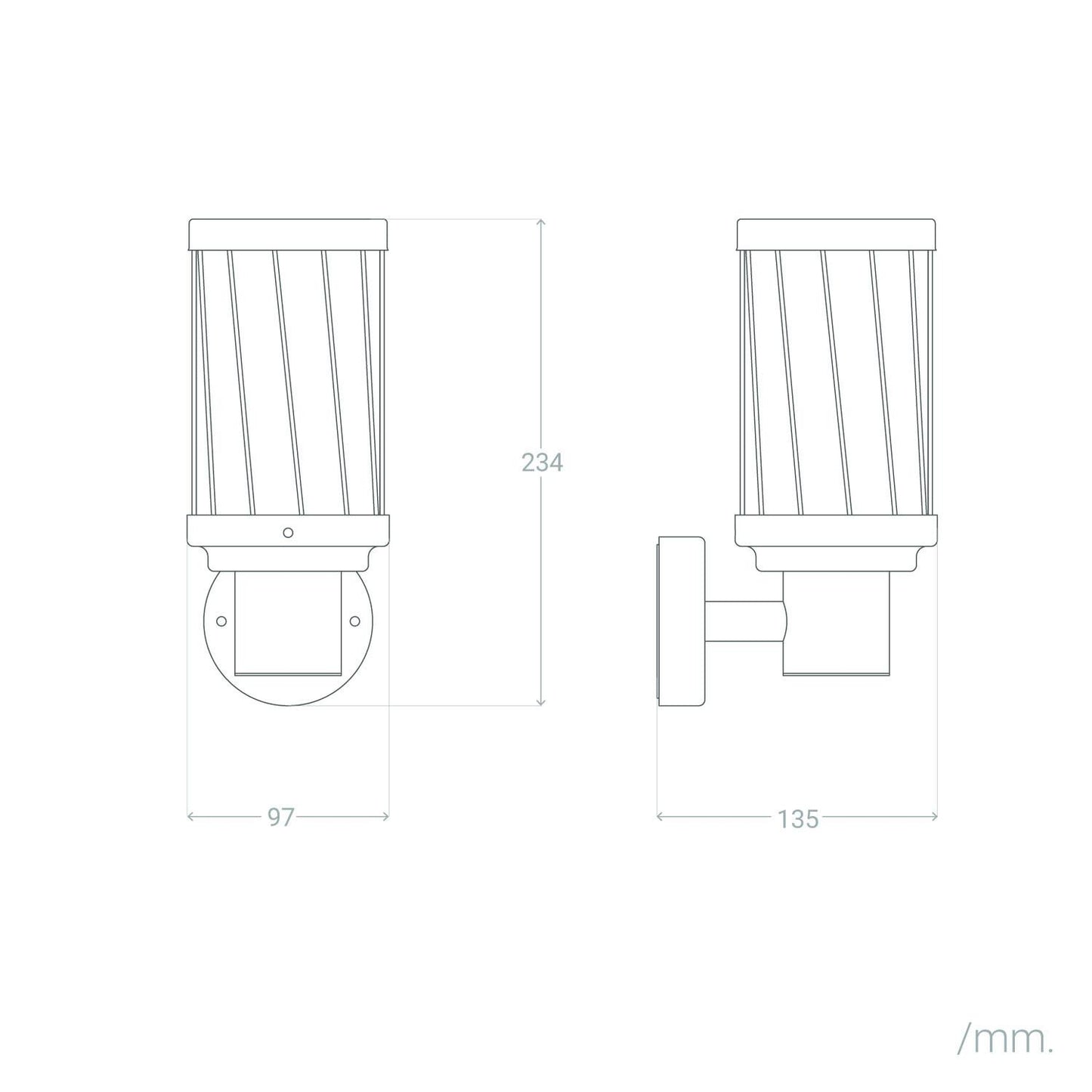 Aplique de Pared Exterior Aluminio Hovd