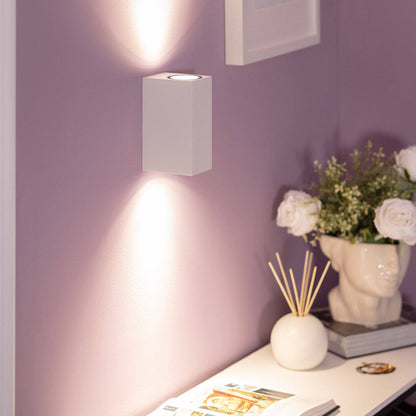 Aplique de Pared Exterior Aluminio Iluminación Doble Cara Miseno Blanco