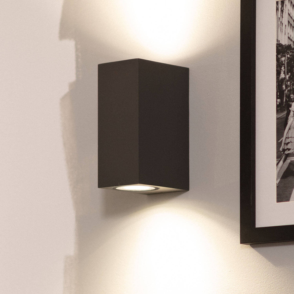 Aplique de Pared Exterior Aluminio Iluminación Doble Cara Miseno Gris Oscuro