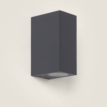Aplique de Pared Exterior Aluminio Iluminación Doble Cara Miseno Gris Oscuro