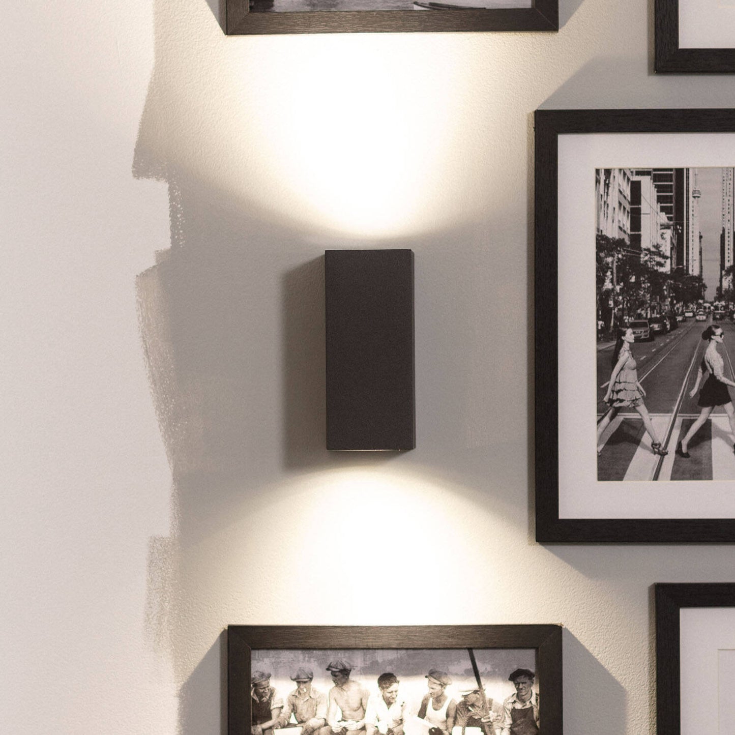Aplique de Pared Exterior Aluminio Iluminación Doble Cara Miseno Gris Oscuro