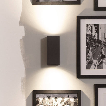 Aplique de Pared Exterior Aluminio Iluminación Doble Cara Miseno Gris Oscuro