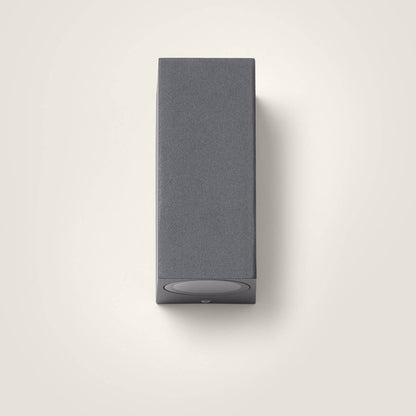 Aplique de Pared Exterior Aluminio Iluminación Doble Cara Miseno Gris Oscuro