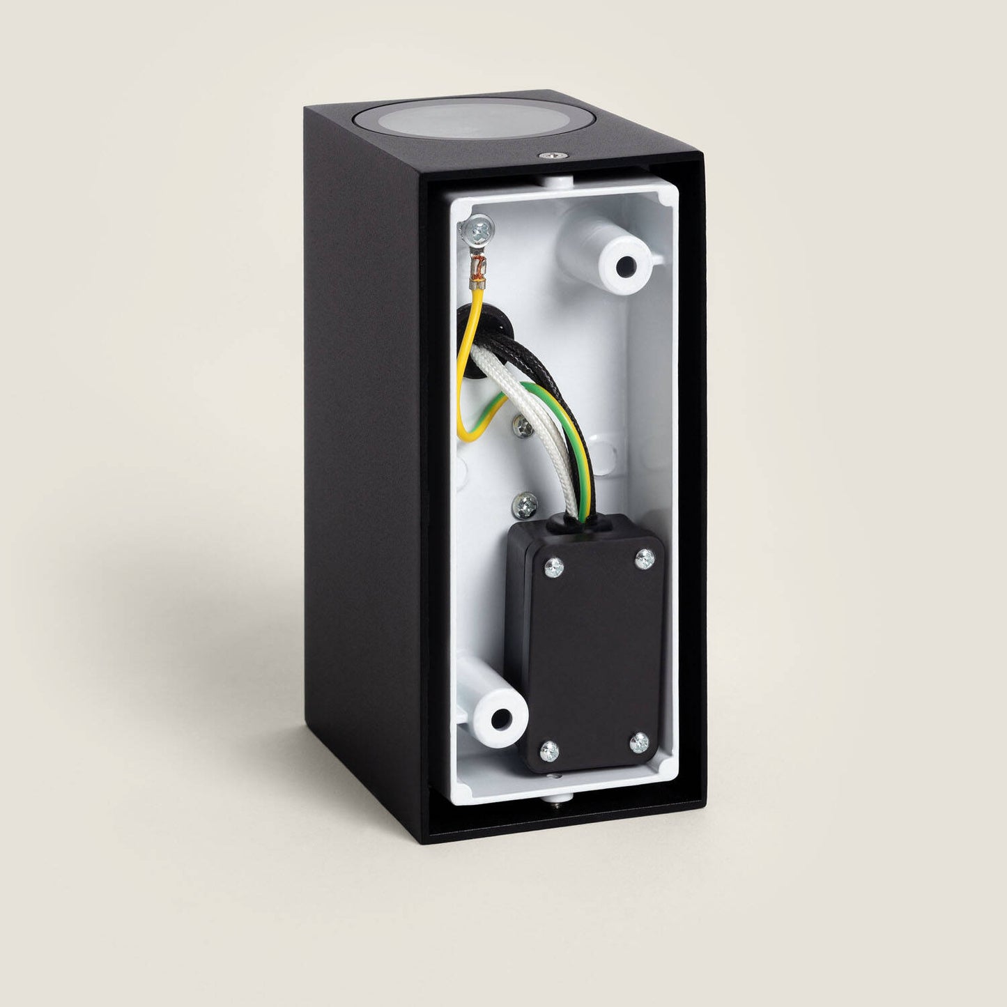 Aplique de Pared Exterior Aluminio Iluminación Doble Cara Negro Miseno