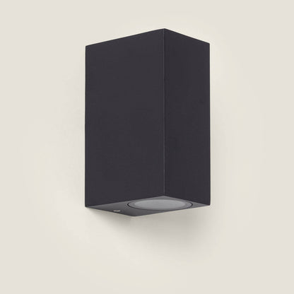 Aplique de Pared Exterior Aluminio Iluminación Doble Cara Negro Miseno