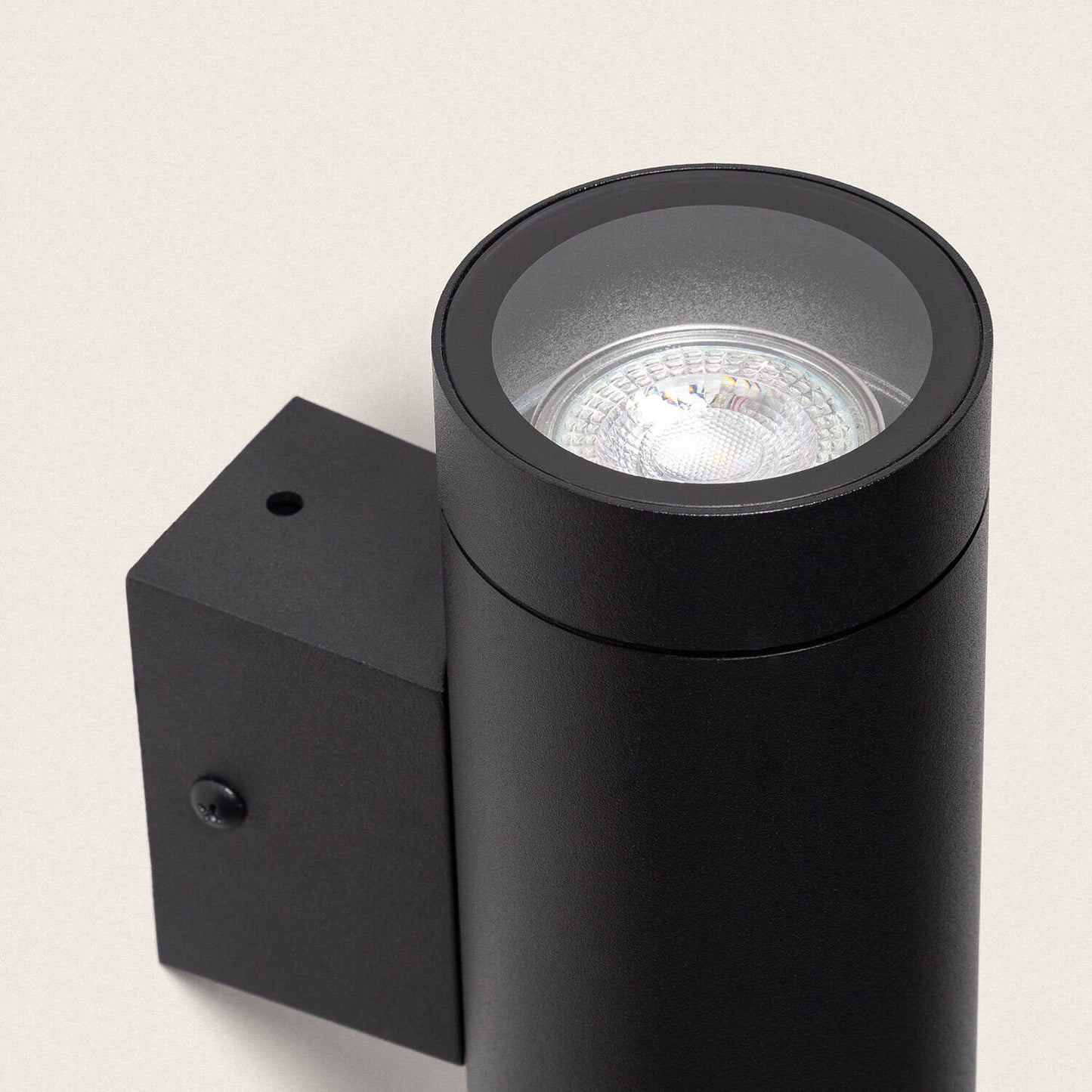Aplique de Pared Exterior Aluminio Iluminación Doble Cara Negro Oakham