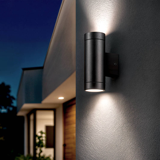 Aplique de Pared Exterior Aluminio Iluminación Doble Cara Oakham
