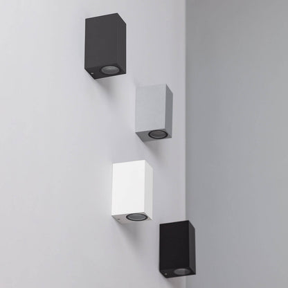 Aplique de Pared Exterior Aluminio Iluminación Doble Cara Plata Miseno