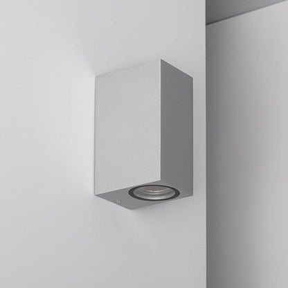 Aplique de Pared Exterior Aluminio Iluminación Doble Cara Plata Miseno