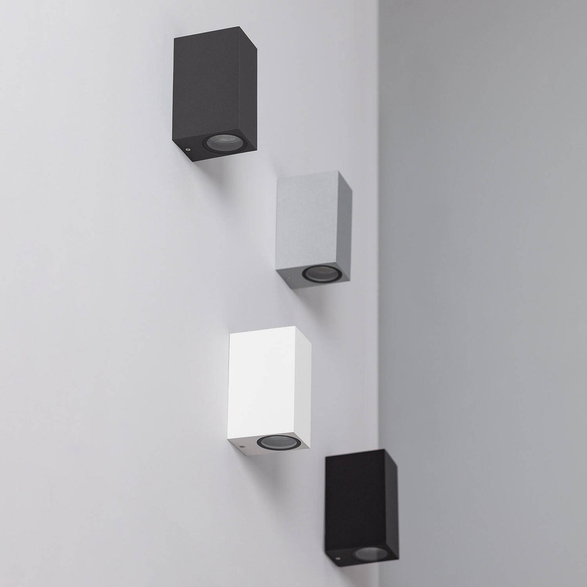 Aplique de Pared Exterior Aluminio Iluminación Doble Cara Plata Miseno
