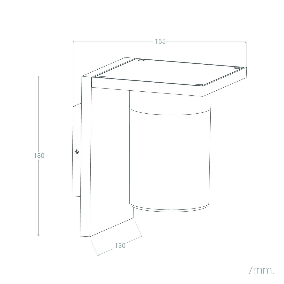 Aplique de Pared Exterior Aluminio Melba