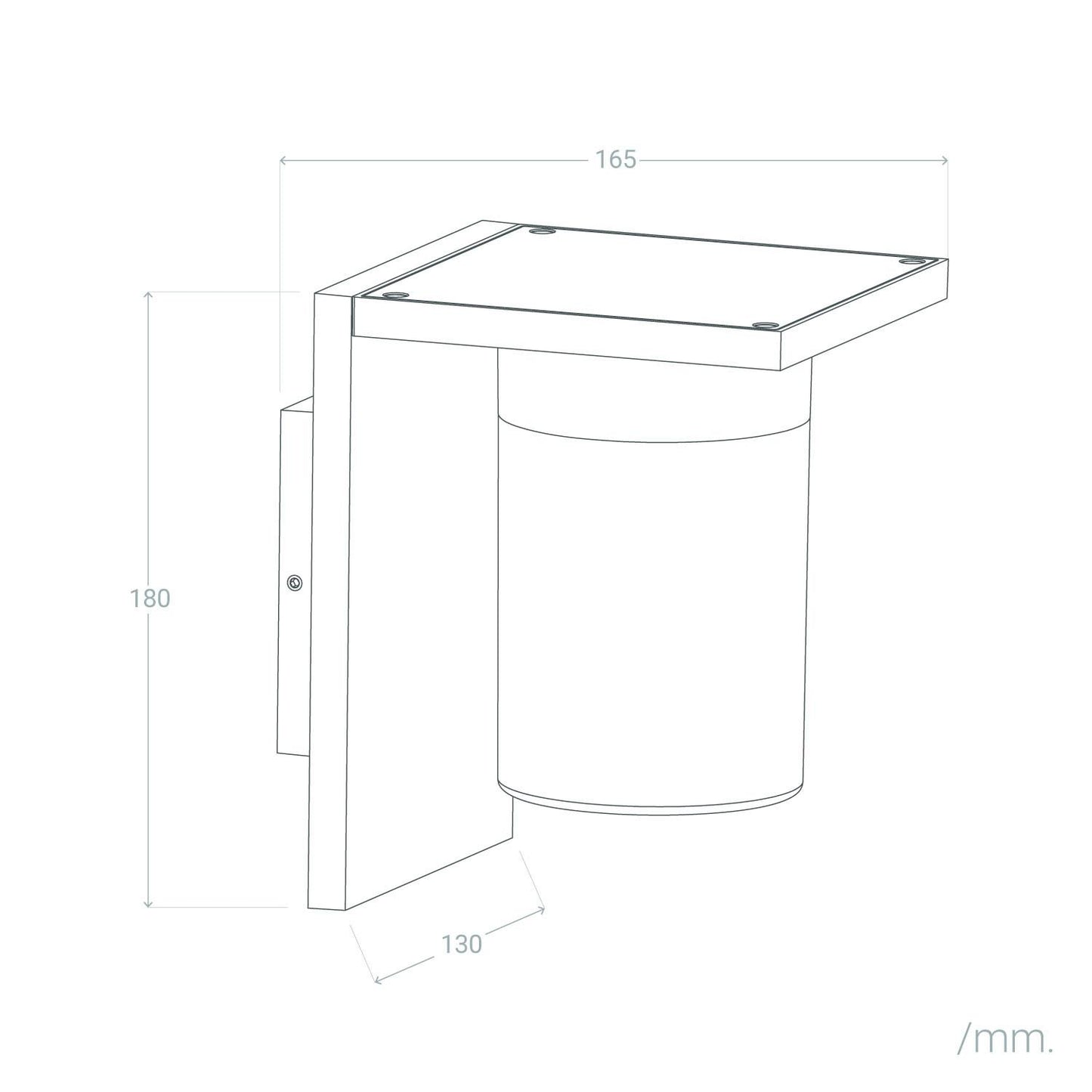 Aplique de Pared Exterior Aluminio Melba