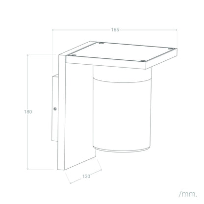 Aplique de Pared Exterior Aluminio Melba