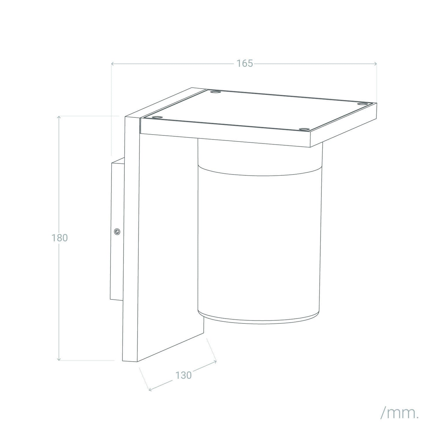 Aplique de Pared Exterior Aluminio Melba