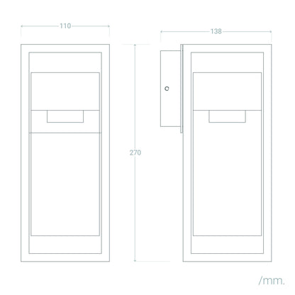 Aplique de Pared Exterior Aluminio Siawja