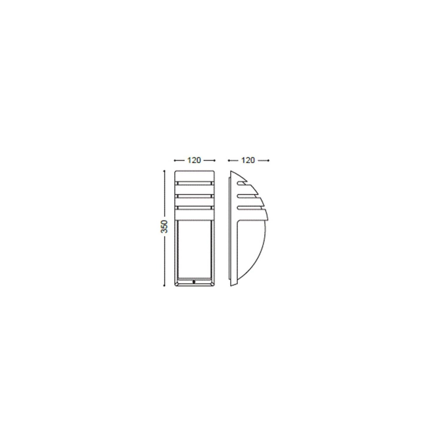 Aplique de Pared Exterior Aluminio Titus Grid