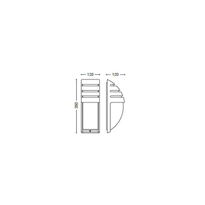 Aplique de Pared Exterior Aluminio Titus Grid