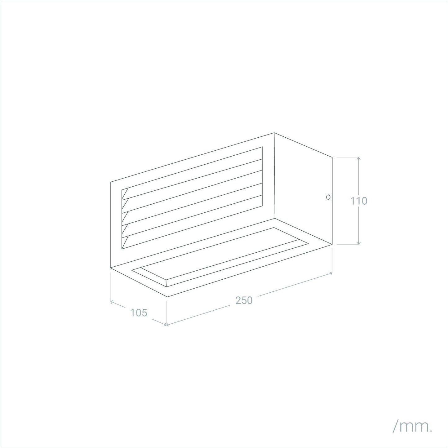 Aplique de Pared Exterior Aluminio Verina