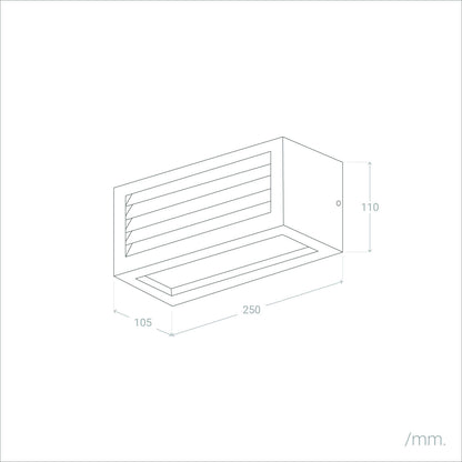 Aplique de Pared Exterior Aluminio Verina