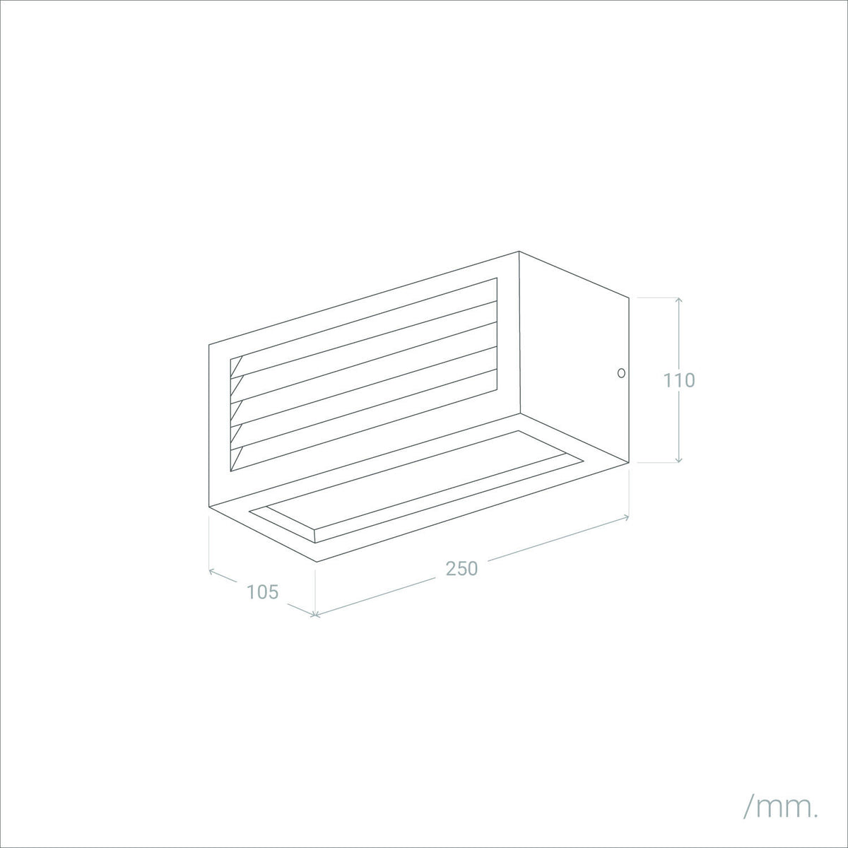 Aplique de Pared Exterior Aluminio Verina