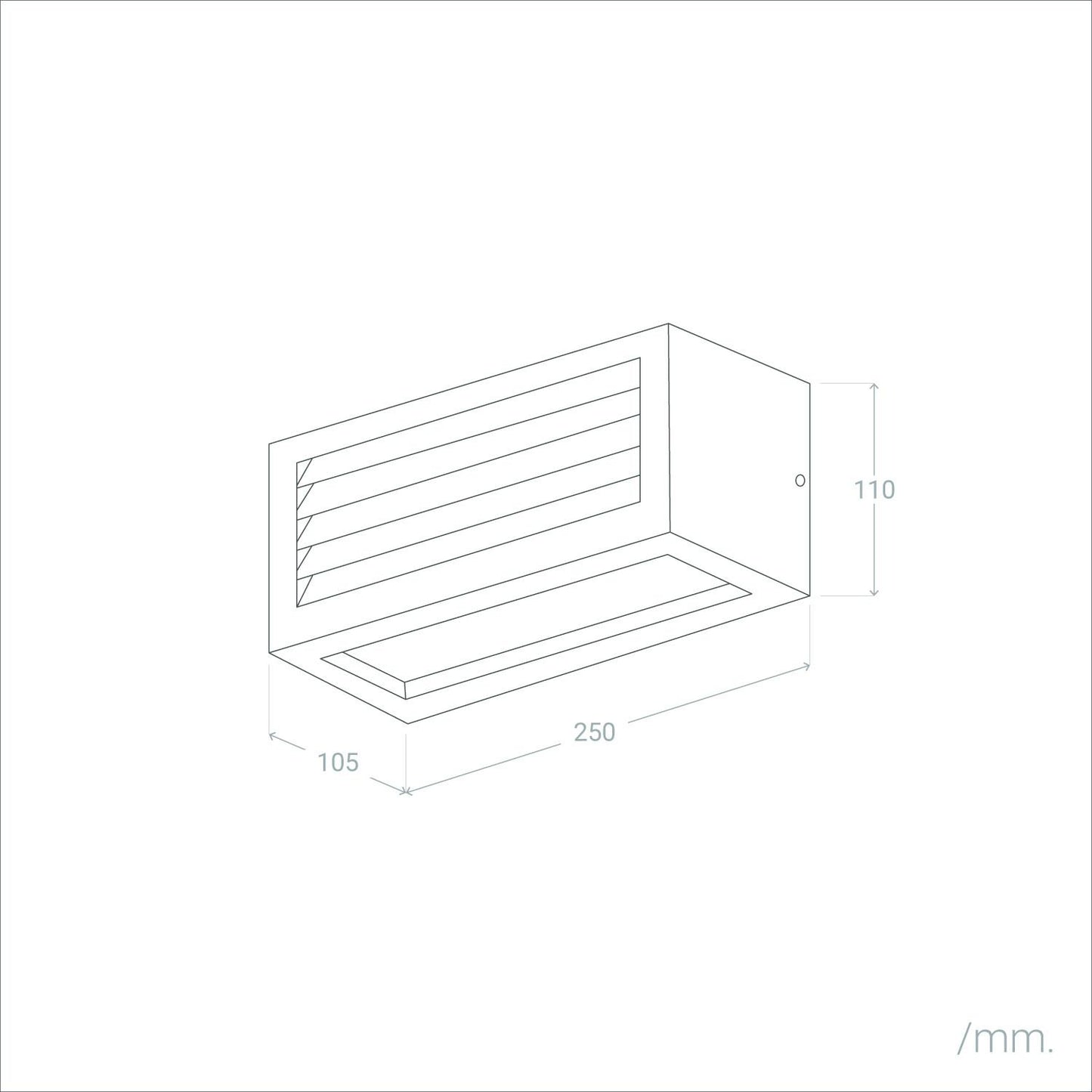 Aplique de Pared Exterior Aluminio Verina