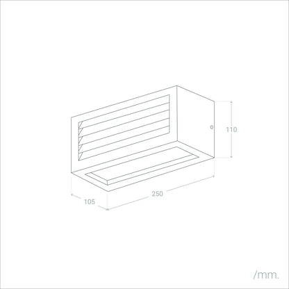 Aplique de Pared Exterior Aluminio Verina