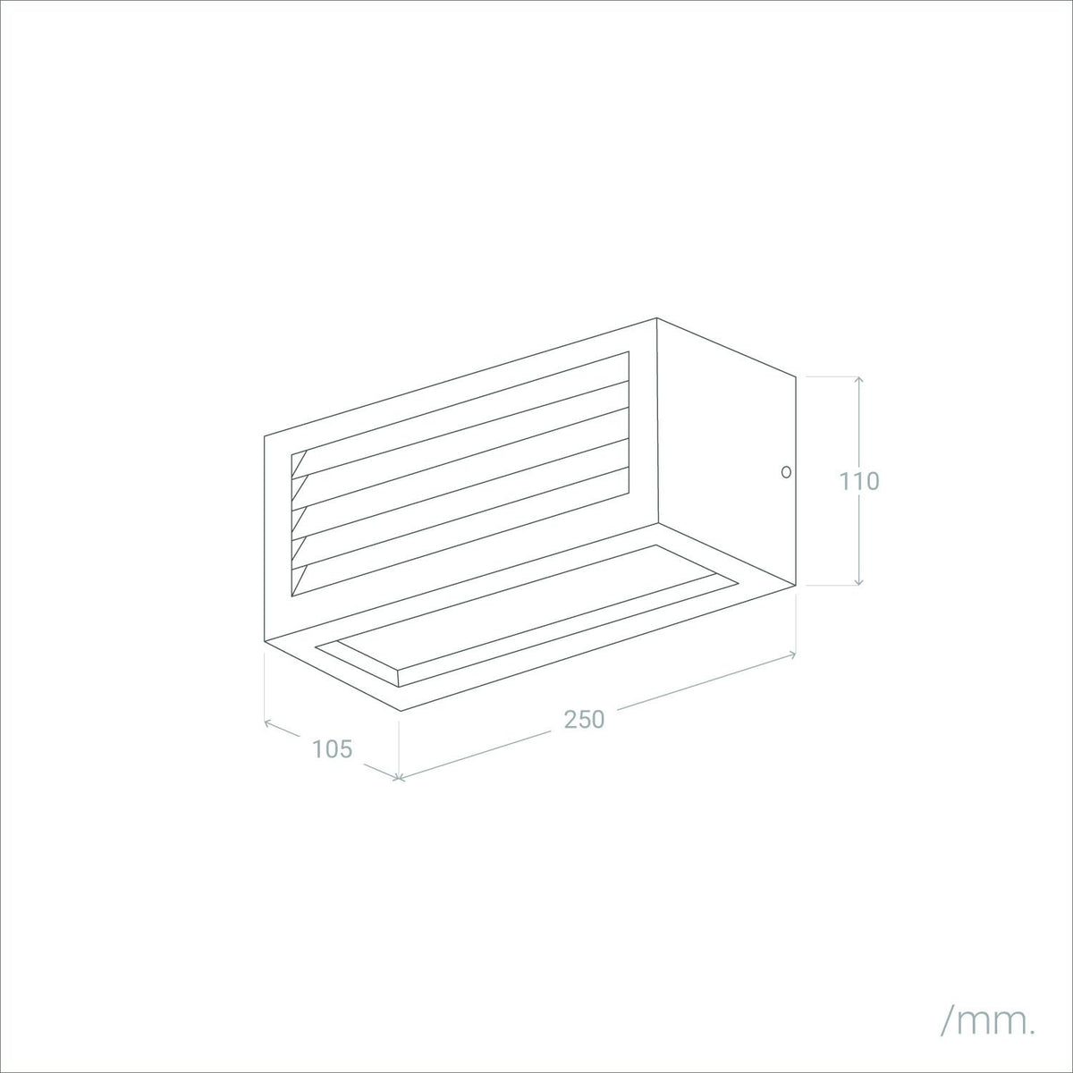 Aplique de Pared Exterior Aluminio Verina