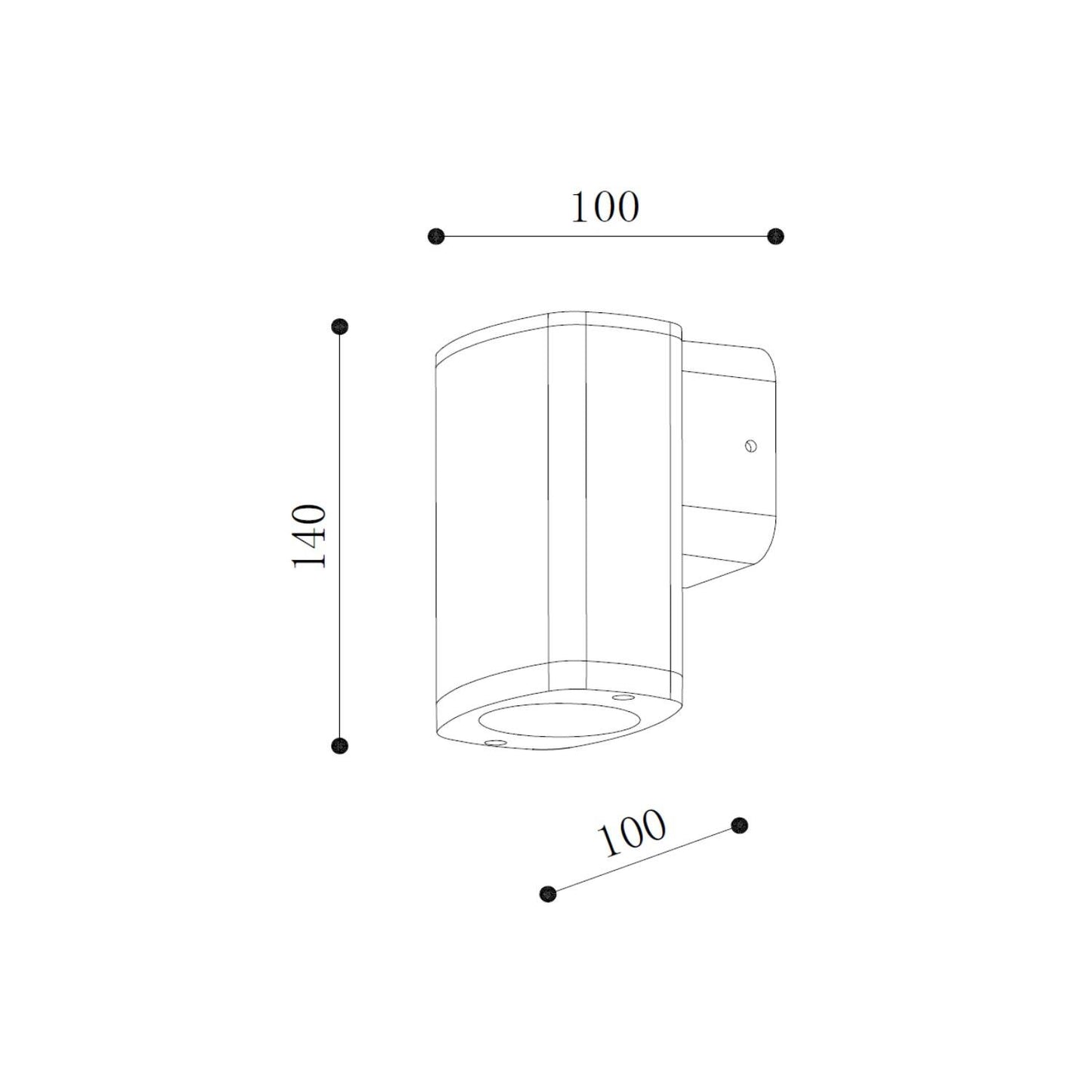Aplique de Pared Exterior Aluminio Welldy