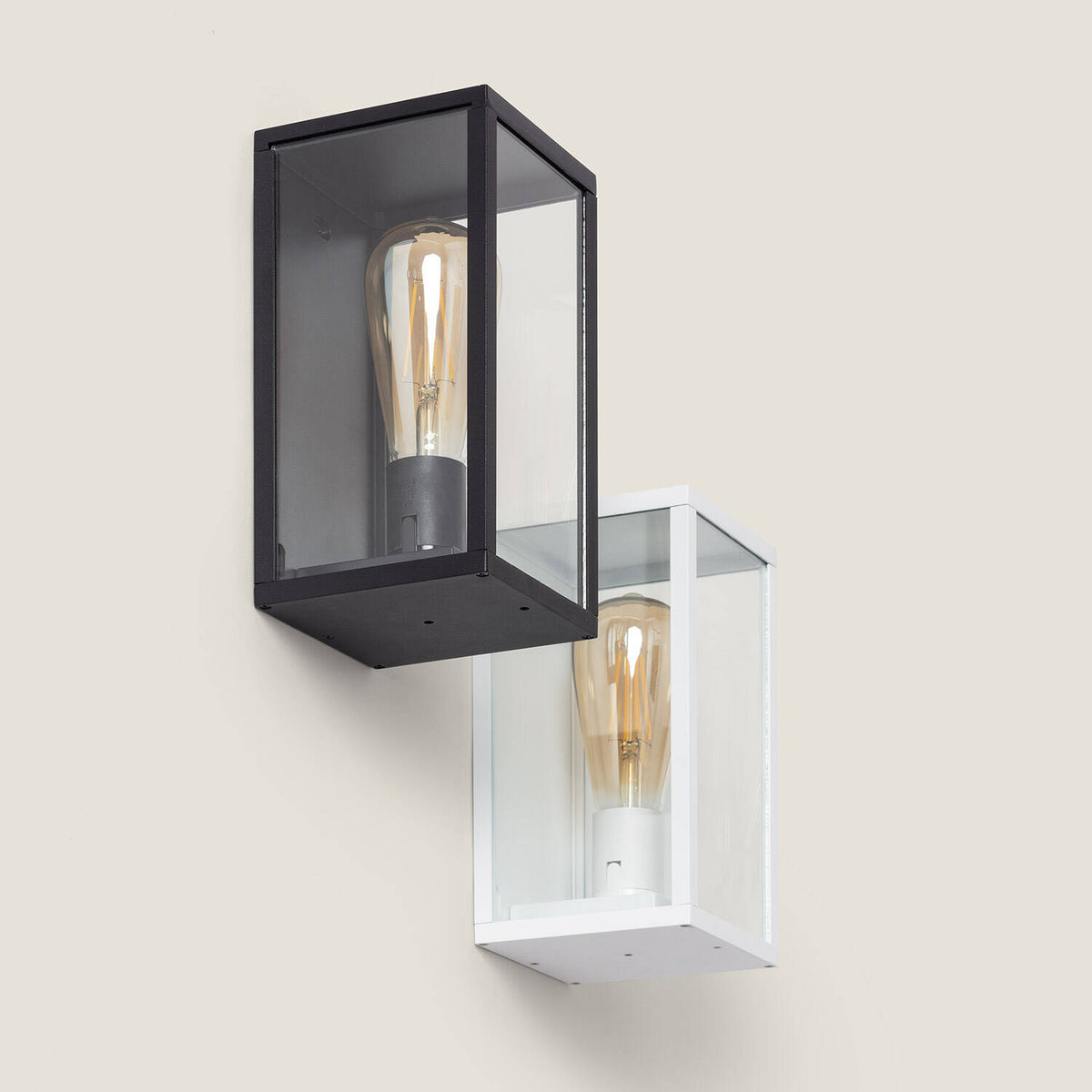 Aplique de Pared Exterior Aluminio y Cristal Atrium