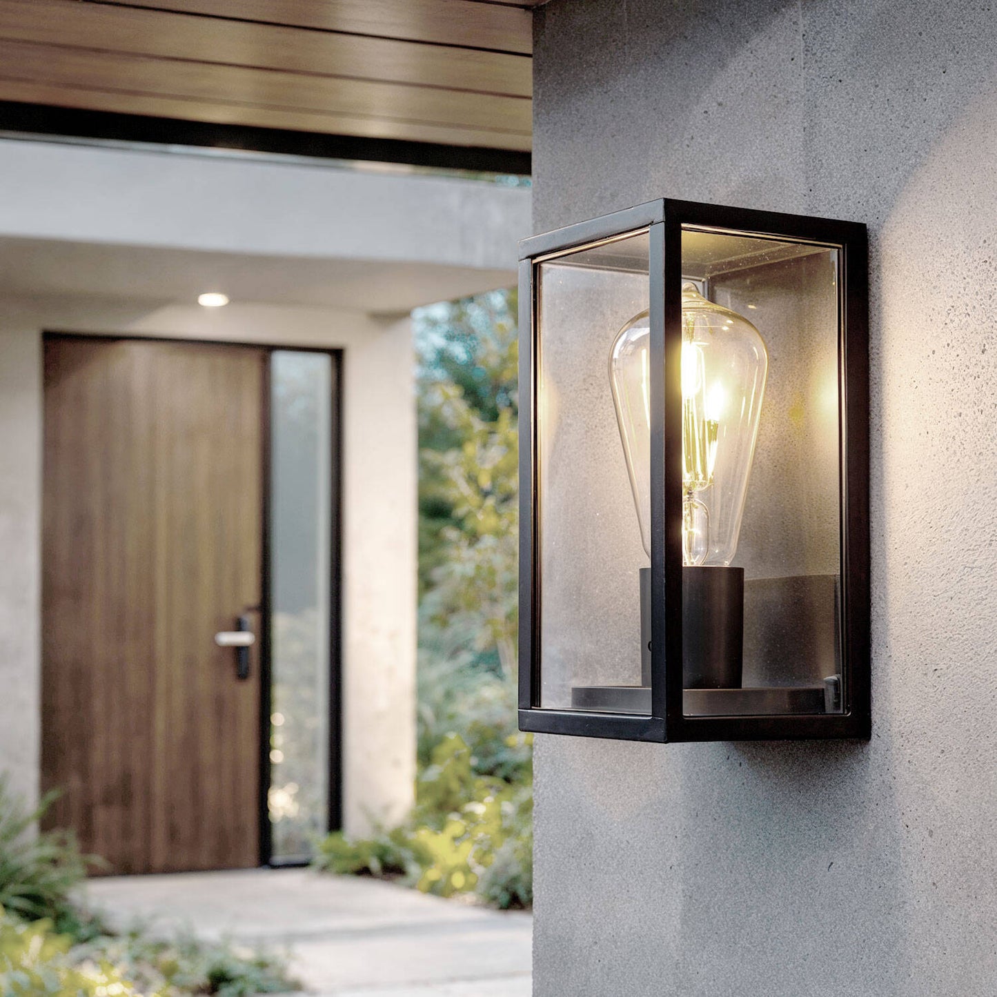 Aplique de Pared Exterior Aluminio y Cristal Atrium