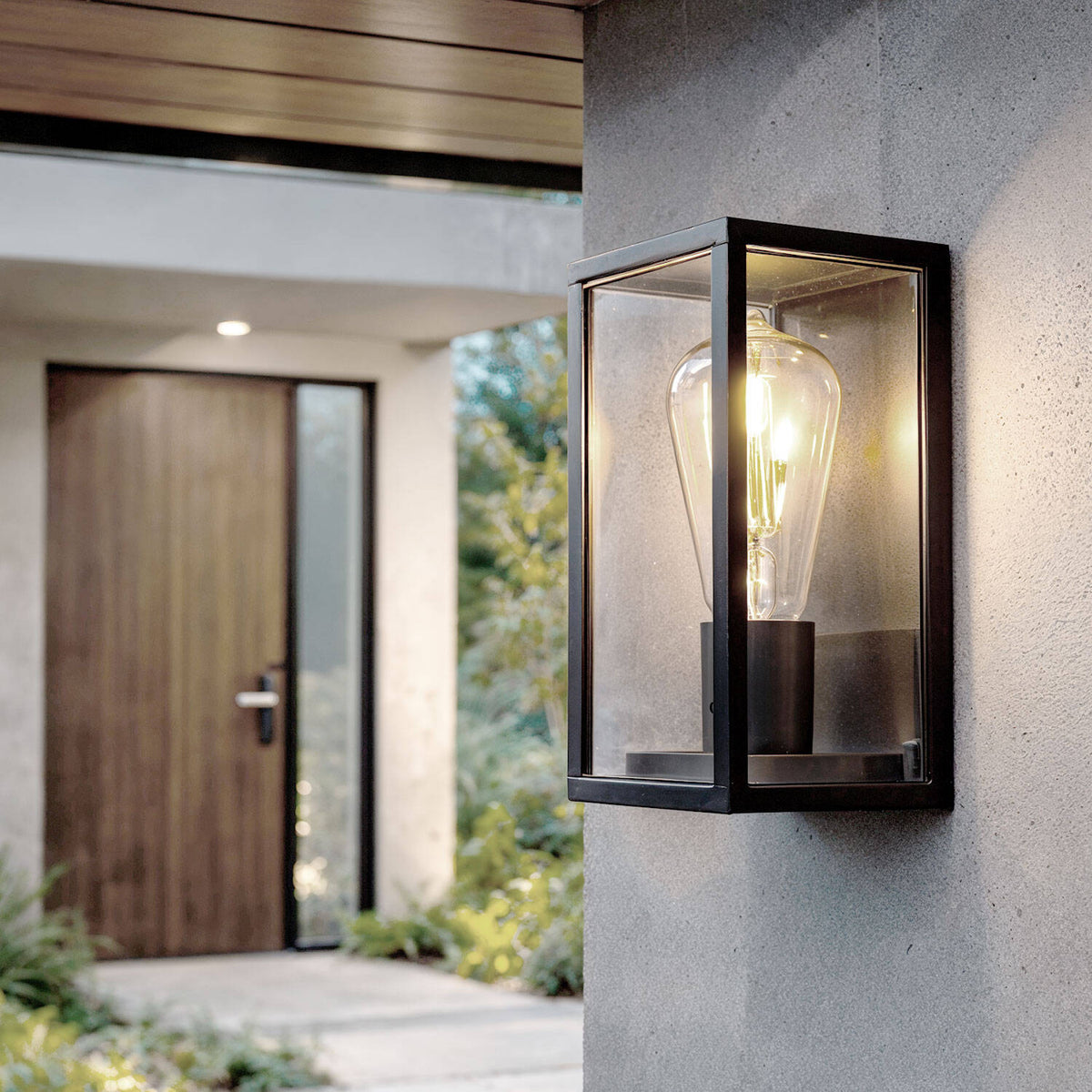 Aplique de Pared Exterior Aluminio y Cristal Atrium