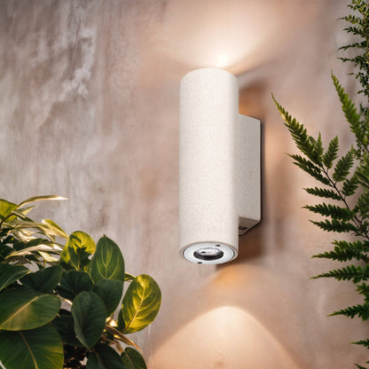 Aplique de Pared Exterior Cemento Iluminación Doble Cara Banjar Rond