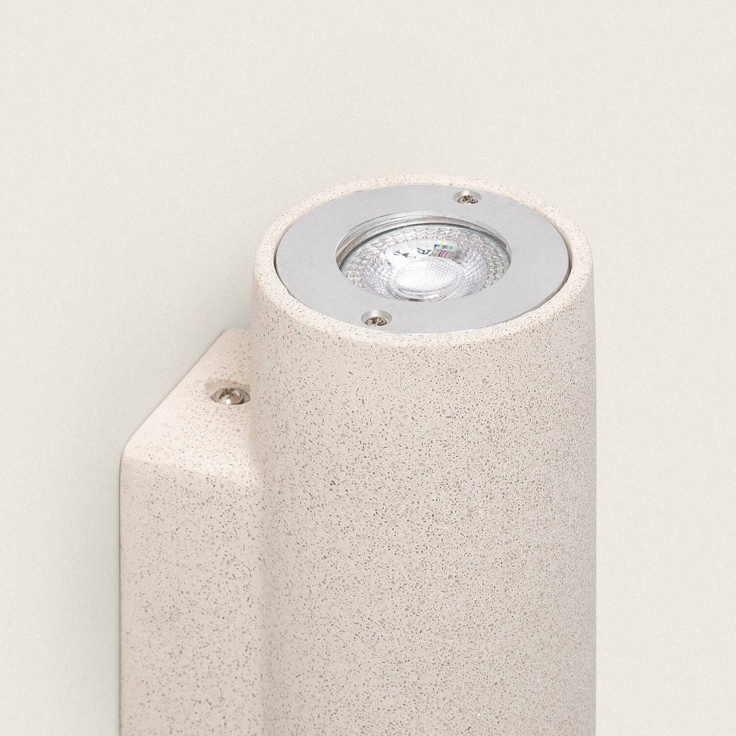 Aplique de Pared Exterior Cemento Iluminación Doble Cara Banjar Rond