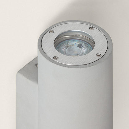 Aplique de Pared Exterior Cemento Iluminación Doble Cara Banjar Rond II