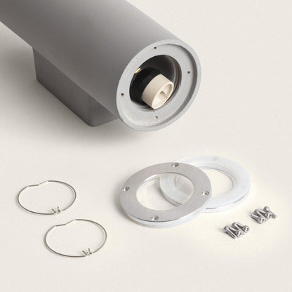 Aplique de Pared Exterior Cemento Iluminación Doble Cara Banjar Rond II