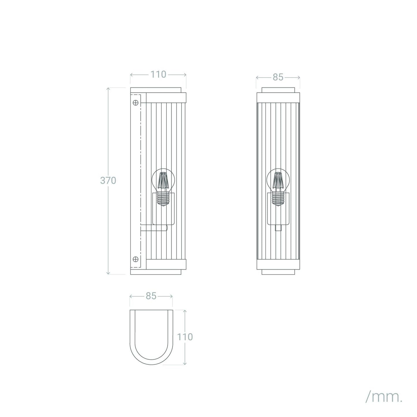 Aplique de Pared Exterior Cristal y Material Peridot