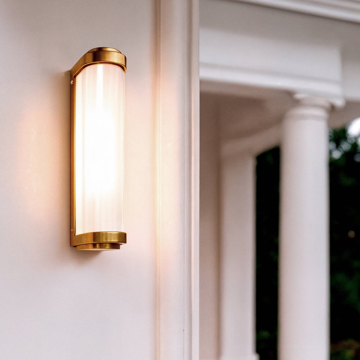 Aplique de Pared Exterior Cristal y Material Peridot