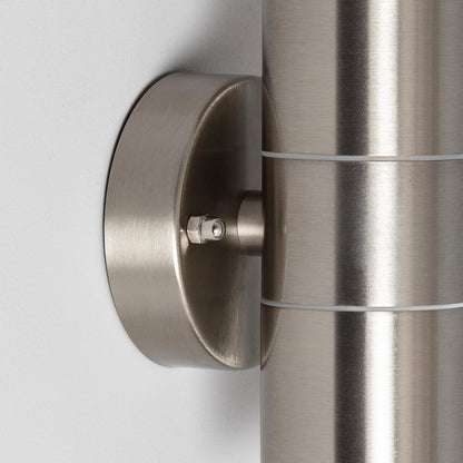 Aplique de Pared Exterior Acero Inoxidable Iluminación Doble Cara Satin