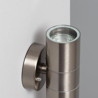 Aplique de Pared Exterior Acero Inoxidable Iluminación Doble Cara Satin