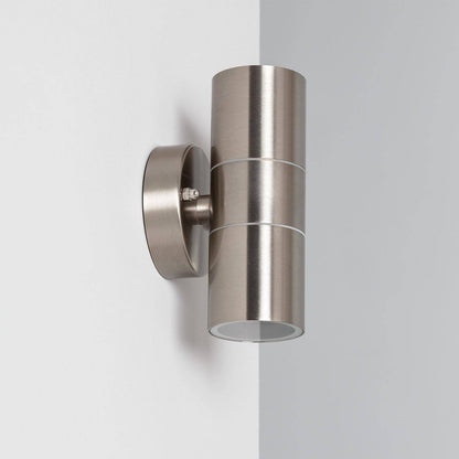 Aplique de Pared Exterior Acero Inoxidable Iluminación Doble Cara Satin