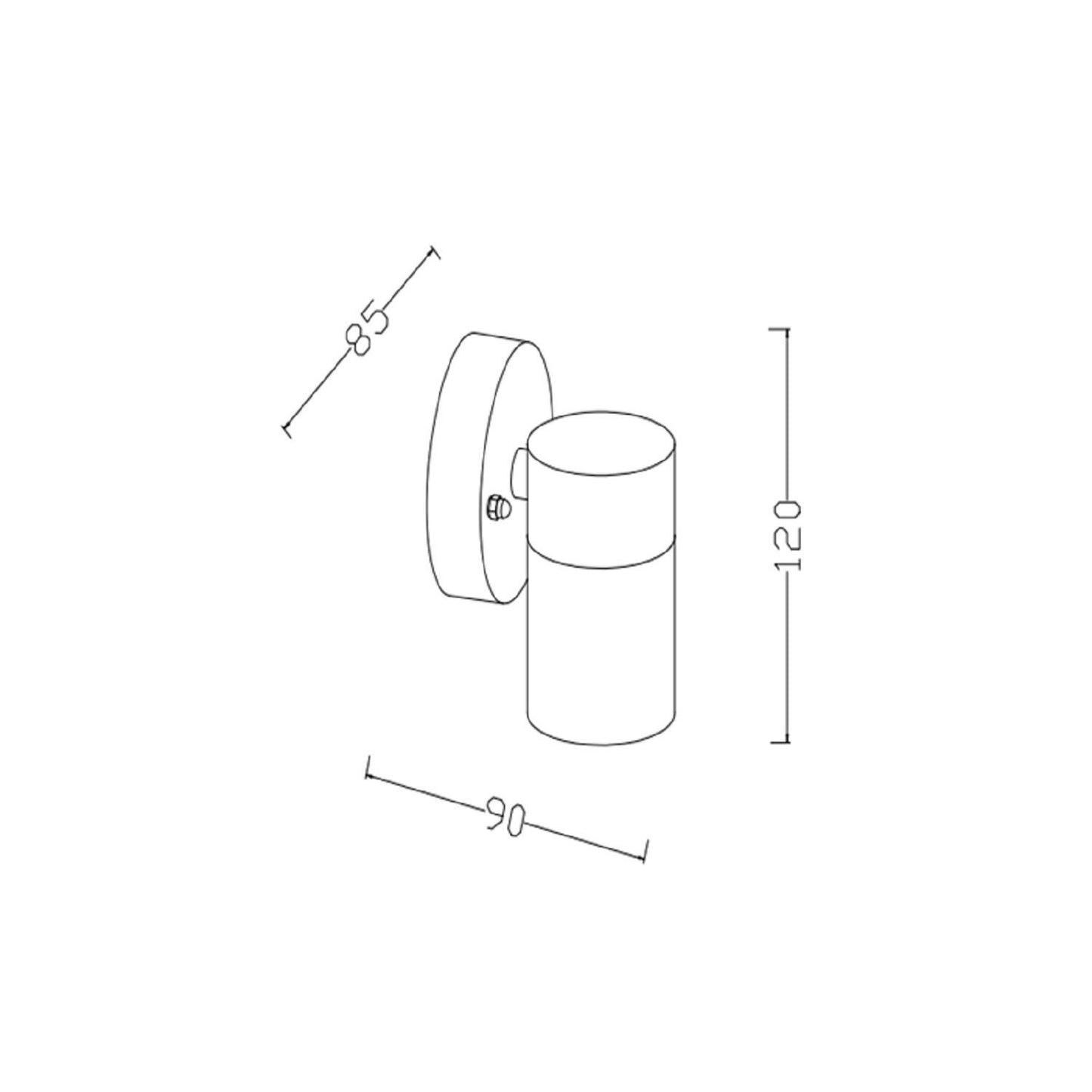 Aplique de Pared Exterior de Acero Inoxidable Satin