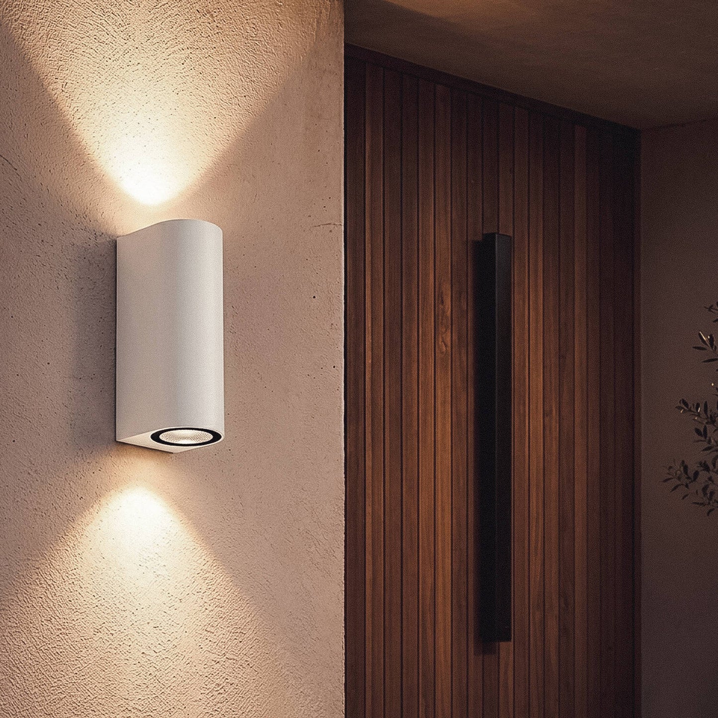Aplique de Pared Exterior Iluminación Doble Cara Gala Blanco