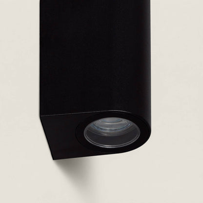 Aplique de Pared Exterior Iluminación Doble Cara Gala Negro