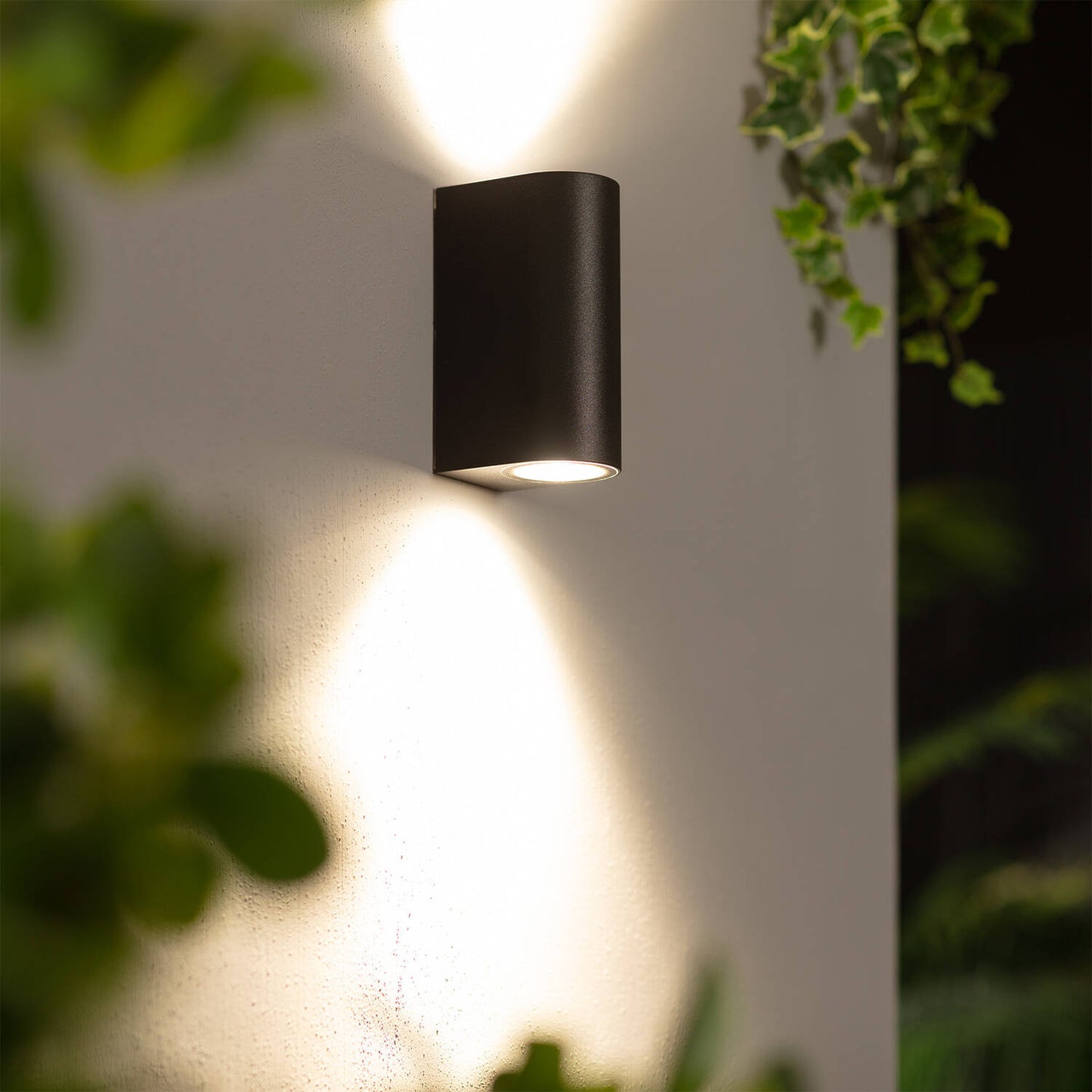 Aplique de Pared Exterior Iluminación Doble Cara Gala Negro